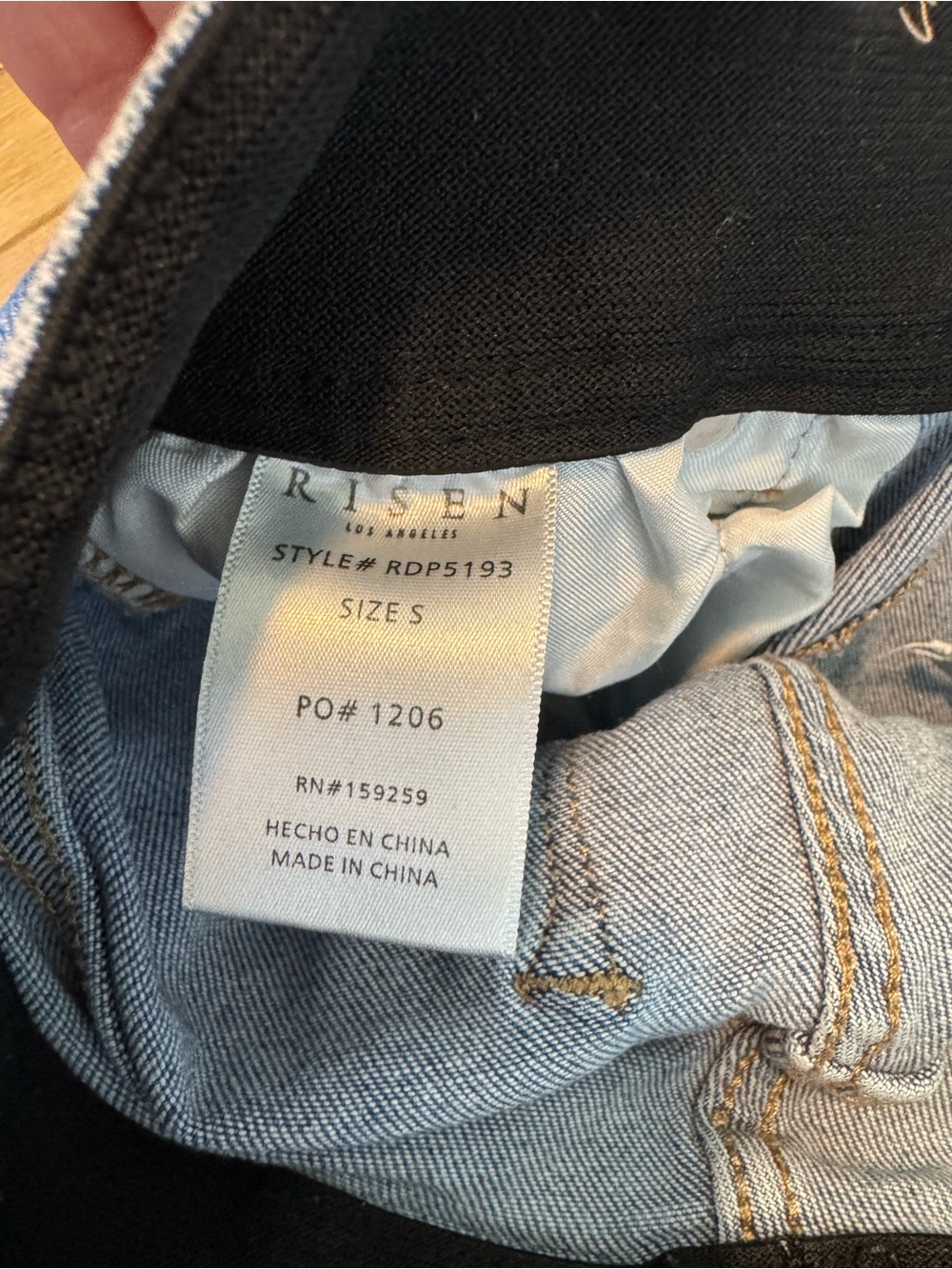 RISEN JEANS ISABELLA HIGH RISE PULL ON FLARE SIZE SMALL RAW HEM - Picture 13 of 14